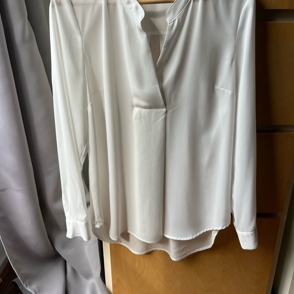 Daniel Rainn White Long Sleeve Relaxed Blouse